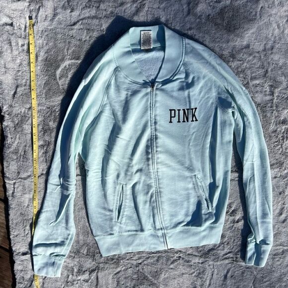 PINK Victoria's Secret Jackets & Blazers - PINK Victoria Secret Mint Green zippered track jacket Size M